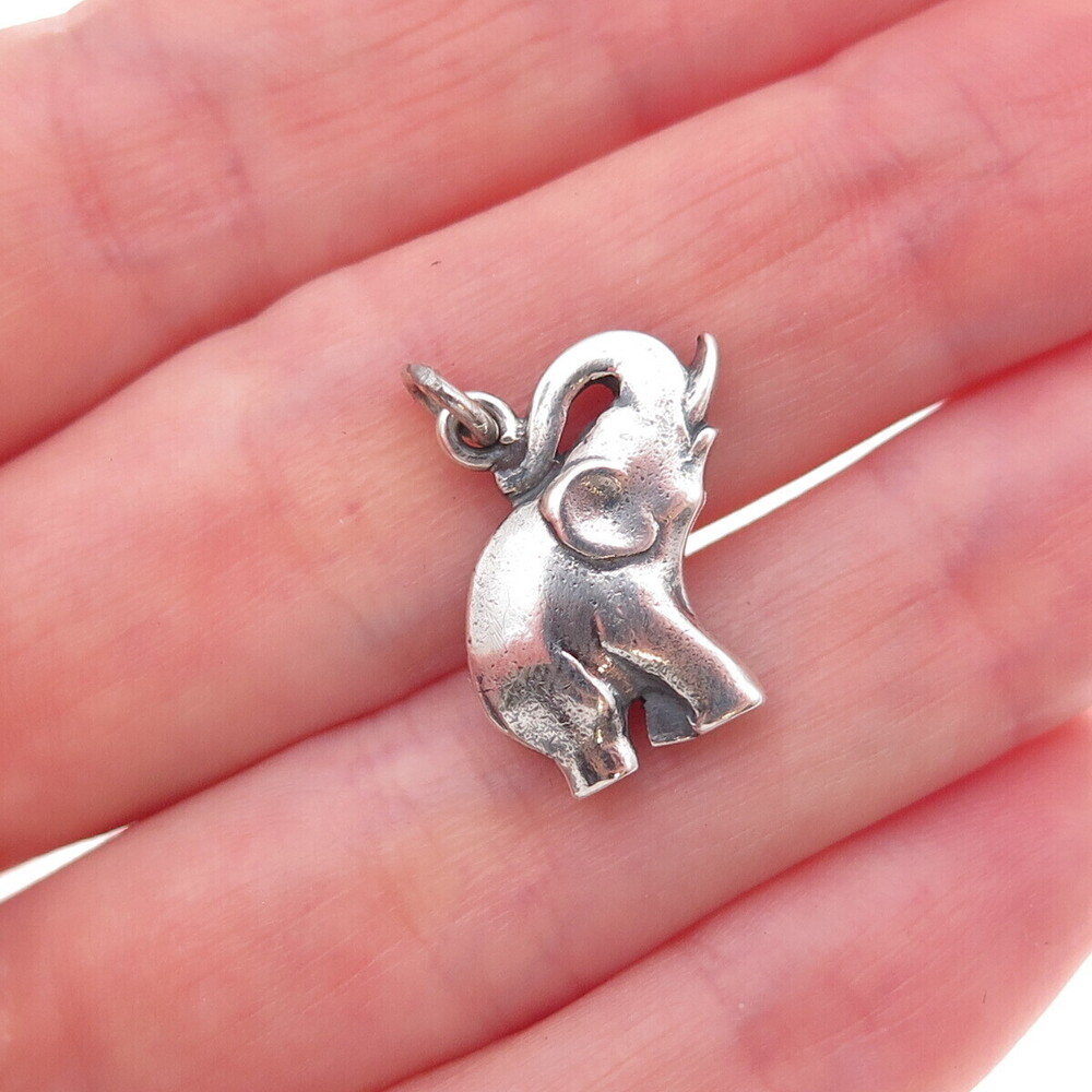 Georg Jensen 925S Sterling Silver Vintage Denmark Elephant Charm Pendant
